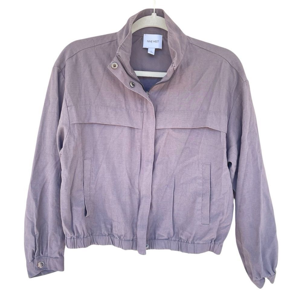 Nine West Women's Taupe Moto Everyday Lightweight Rayon Blend Jacket Small